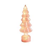 34cm Pink and Multicolour Candy Colour Glowing Plastic Large Christmas Tree Desktop Night Light with Battery for Holiday Display and Decoration Gift