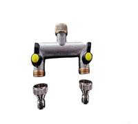 34in Brass Water Distributor Adapter with 2 Way Valve for Enhanced Faucet Functionality (B)