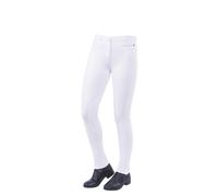 (34in, White) Dublin Womens/Ladies Supa-fit Zip Up Knee Patch Jodhpurs