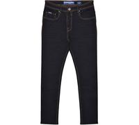 (34L, Black) Lambretta Mens Stafford Slim Fit Skinny Denim Trousers Jeans
