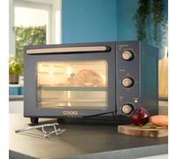 34L Mini Oven - Electric Multifunction Countertop Cooker 1500W Cooks Professional Black One Size