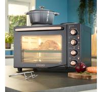 34L Mini Oven with 2 Hobs - Electric Multifunction Countertop Cooker Cooks Professional Copper One Size