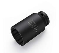 34mm Socket 1/2 Drive, SAE Extra 12-Point Deep Impact Socket Set 1/2 Drive Metric and Standard, CR-MO for Easy Removal of Axle Shaft Nuts (34MM)