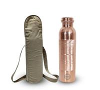 34Oz Silver Touch Copper Water Bottle For Drinking Ayurvedic Health Benefits Copper Vessel Flask Leak Proof Lid With Bag