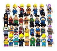 (34PCS Anime Dragon Ball) Anime Dragon Ball Collect Children's Toys Mini Figures Fit Lego