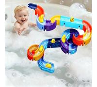 34Pcs Bath Toys Set, DIY Educational Watermill Track Game for Toddlers Ages 2 3 4 5 6, Kids Baby Bath Shower Water Toys for Boys Girls