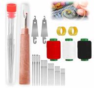 34PCS Big Eye Steel Needles Set - Long & Thin Handmade Quilting & Sewing Needles Kit for DIY Sewing, Portable Multi-Purpose Needles Thread for DIY Sewing (1set)