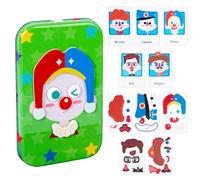 34Pcs Magnetic Dress up Toys, Fun Dress up Dolls for Kids Ages 3 Years Old+, Magnetic Character Dress up Expression Change Puzzle, Promotes Imagination and Concentration