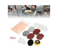 34pcs/set Deep Scratch Remover Car Glass Polishing Kit Cerium Oxide Powder Sanding Disc