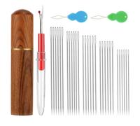 34pcs Sewing Accessories, Reliable Sewing Knitting with Needle Threader Hand Sewing Needle Narrow Copper for Quilting Beaded Crochet Weaving Crafts