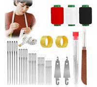 34Pcs Sewing Tool Set, 36Pcs/Set Needles Thread Hand Repair Tools Portable DIY Hand Made Craft Set Sewing Working Kit for Beginners, Professional DIY Lovers, Gift for Mom, Grandma, Adults (34pcs)