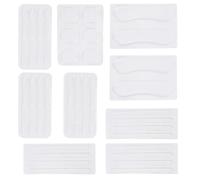 34pcs Shoe Strap Grips, Multi Shape Gel Strips Self Adhesive Heel Grips Anti Slip Foot Support Pads for Women's High Heels Sandals Sling Backs & Sports Shoes (Clear)