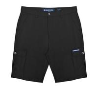 (34R, Black) Lambretta Mens Rubberised Logo Cargo Shorts