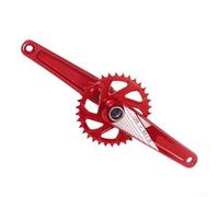 34T Narrow Wide Chainring 3-Bolt Crankset with 170mm Crank Arms and 68mm Bottom Bracket Compatible with 9-Speed 10-Speed 11-Speed 12-Speed Systems (Red)