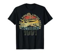 34th Bday Gifts for Men October 1991 34 Year Old T-Shirt