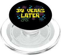 34th Birthday 34 Years Later 34 Years Old Bday PopSockets PopGrip for MagSafe