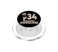34th Birthday Boy Girl 34 Years Thirty-Four PopSockets PopGrip for MagSafe