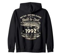 34th Birthday Fishing gift Men Original 1992 Limited Edition Zip Hoodie