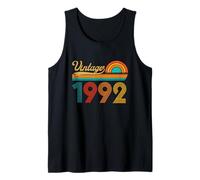34th Birthday Gift 34 Years Old Men Women Retro Vintage 1992 Tank Top