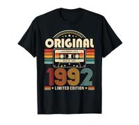 34th Birthday Gift Man Woman 1992 Vintage Cassette 34 Deco T-Shirt