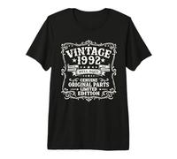34th Birthday Gift Man Woman Original Vintage 1992 34 Years Premium T-Shirt