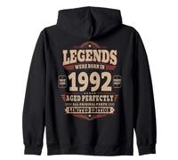 34th Birthday Gift Man Woman Original Vintage 1992 34 years Zip Hoodie