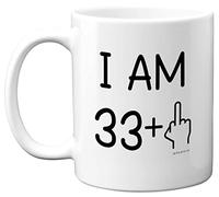 34th Birthday Gifts for Women Men, Rude Novelty Mug Middle Finger, Gag Joke Gifts, Perfect Funny Mugs for Birthday Present, 11oz Premium Ceramic Coffee Mug