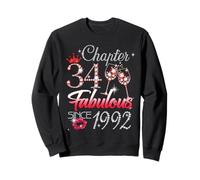 34th Birthday Queen Chapter 34 Fabulous Since 1992 Women Sweatshirt