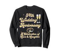 34th Wedding Anniversary Couples Marriage Celebration Sweatshirt