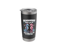 34th Wedding Anniversary Couples Matching Set Seahorse Lover Stainless Steel Insulated Tumbler