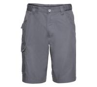 (34W, Convoy Grey) Russell Workwear Twill Shorts