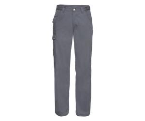 (34W x Long, Convoy Grey) Russell Workwear Mens Polycotton Twill Trouser / Pants (Long)