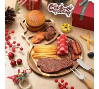 34x24cm Snowman Cheese Board Acacia Wood Festive Display | Festive snowman shape, natural acacia wood , smooth polished edges, for ideal for Christmas parties