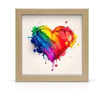 34x34 Inch Oak Wood Effect Square Picture Frames | Handmade Large Poster/Photo Frame for Wall Mount | Landscape or Portrait Display | various sizes are available |