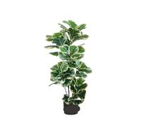 35-150cm Large Artificial Ficus Tree Faux Floor Plant Plastic Fiddle Leaves Real Touch Banyan for Home Shop Party Decor for DIY Craft Wreath Home Decor(120cmset)