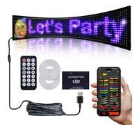 35.35''x7.56'' Scrolling Bright Advertising LED Signs, LED Sign Programmable FPCB Flexible Matrix Panel, USB LED Signs App Control Custom Text Pattern Animation LED Display for Store Car Bar Hotel