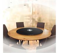 35"/39" Large Tabletop Lazy Susan Turntable 20"/24"/27"/31" Banquets Swivel Serving Plate 360° Rotatable Display Tray in Tempered Glass, Black (Size : 70cm/27)