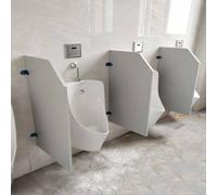 35.4" Public Urinal Partition, Wall-Mounted Urinal Screen Toilet Partition, Men’s Urinal Privacy Screen Divider Baffle, Public Toilet Divider for Shopping Malls/Public Places(B,2pack)
