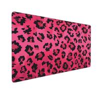 35.4 x 15.7 in, KOBWOPI XXL Large Mouse Pad for Desk, Extended Keyboard Mouse Mat for Computer Office, Big Mouse pad with Stitched Edges, Gaming Pc-Pink Leopard Print
