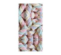 35.4" X 70.9" Door Cover Holiday Party Door Banner Decorations Pile of Marshmallows Printed Front Door Banner Winter Decorations Indoor Outdoor Home