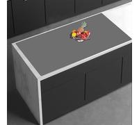 35.4''x23.6''(90cmx60cm) Extra Large Silicone Mat for Kitchen Counter, 1.4MM Thick Non-Slip Heat Resistant Countertop Protector, Waterproof Durable Kitchen Mat for Countertops, Islands (Dark Gray)