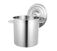 35/50/70L Soup Pot with Cover&Handles, Multi-Functional Stainless Steel Stock for Storing Liquid/Solid Items