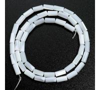 35-70pcs/lot Natural Shell Baeds Round Tube Beads DIY Bracelet Necklace Loose Spacer Beads for Jewelry Making Accessories-white-4x8mm 45pcs