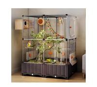 35.8" Large Bird Cage Wire Flight Birdcage with Breeding Box, Perches, Climbing Ladder & Accessories for Parakeets, Cockatiels, Budgies & Lovebirds