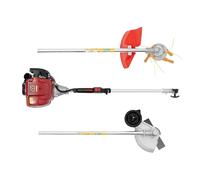 35.88CC Petrol Brush Cutter, 4-Stroke Grass Trimmer, Petrol Weed Wacker with 8500r/min High Power Engine, Adjustable Handle Carrying Strap for Lawn Orchard Garden