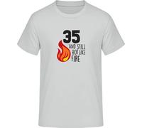 35 and Still Hot Like Fire T-Shirt, lightgrey, L