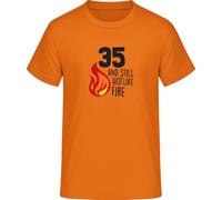 35 and Still Hot Like Fire T-Shirt, orange, 3XL
