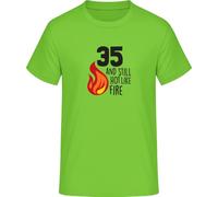 35 and Still Hot Like Fire T-Shirt, Orchid Green, S