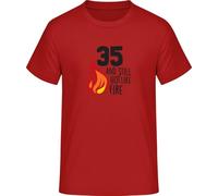 35 and Still Hot Like Fire T-Shirt, red, 5XL