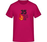 35 and Still Hot Like Fire T-Shirt, Sorbet, S